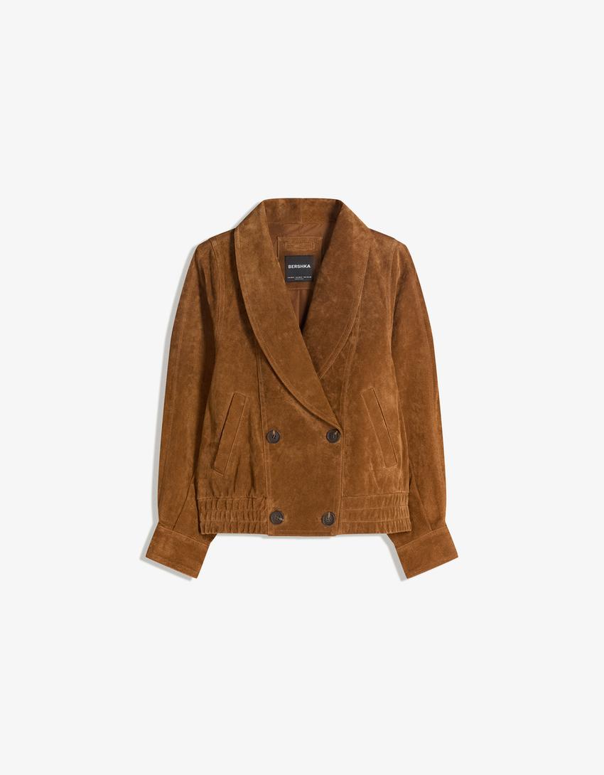 Women's Genuine Leather Jacket [Light Brown]