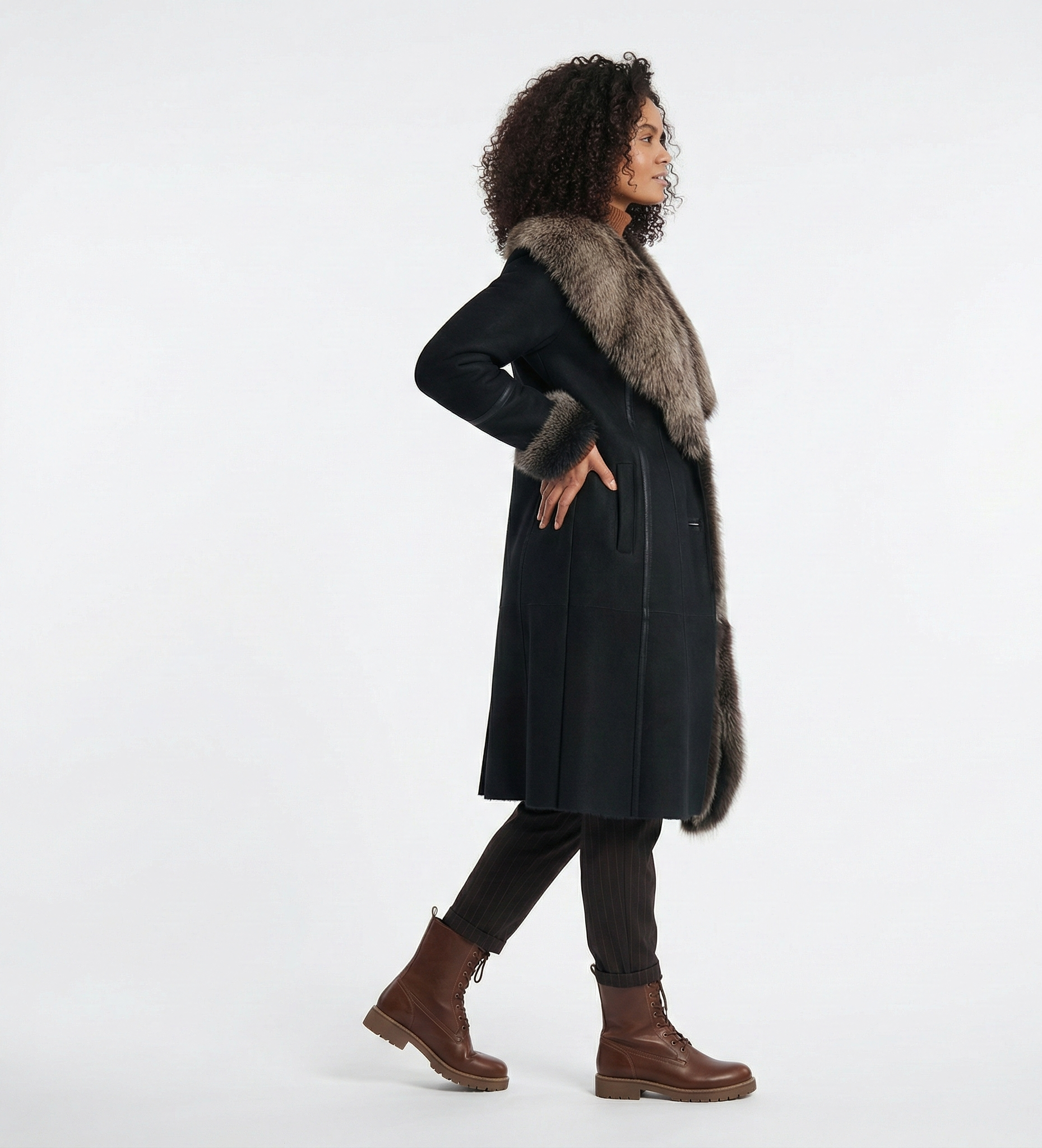 Women’s Fur Collar Mid-Long Winter Coat