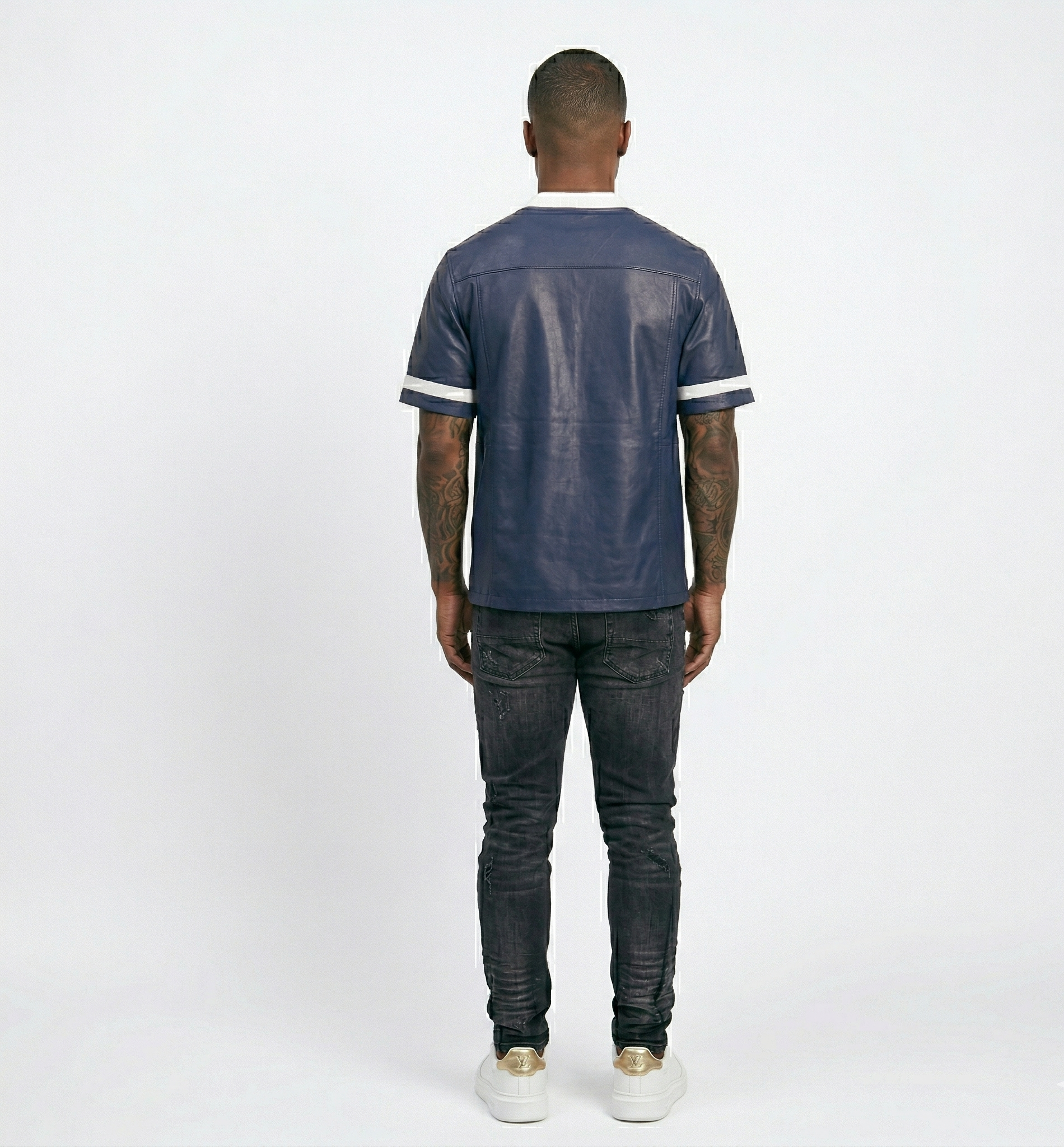 Men’s Blue Sports Jersey Shirt – Casual Urban Streetwear
