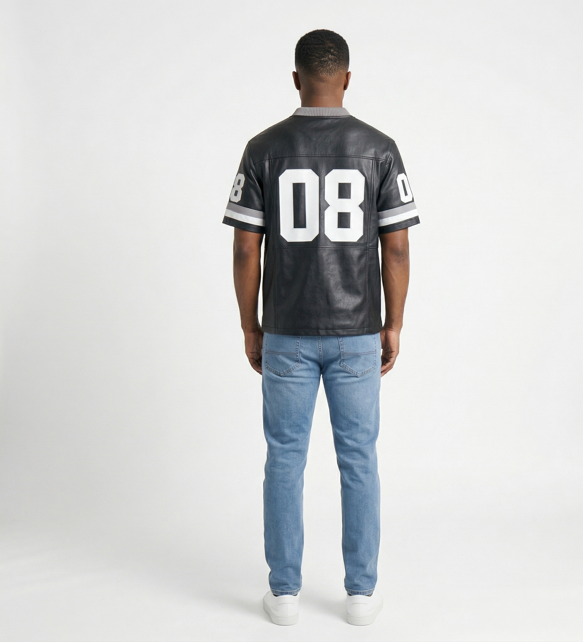 Men’s Black Sports Jersey Shirt – Casual Streetwear T-Shirt