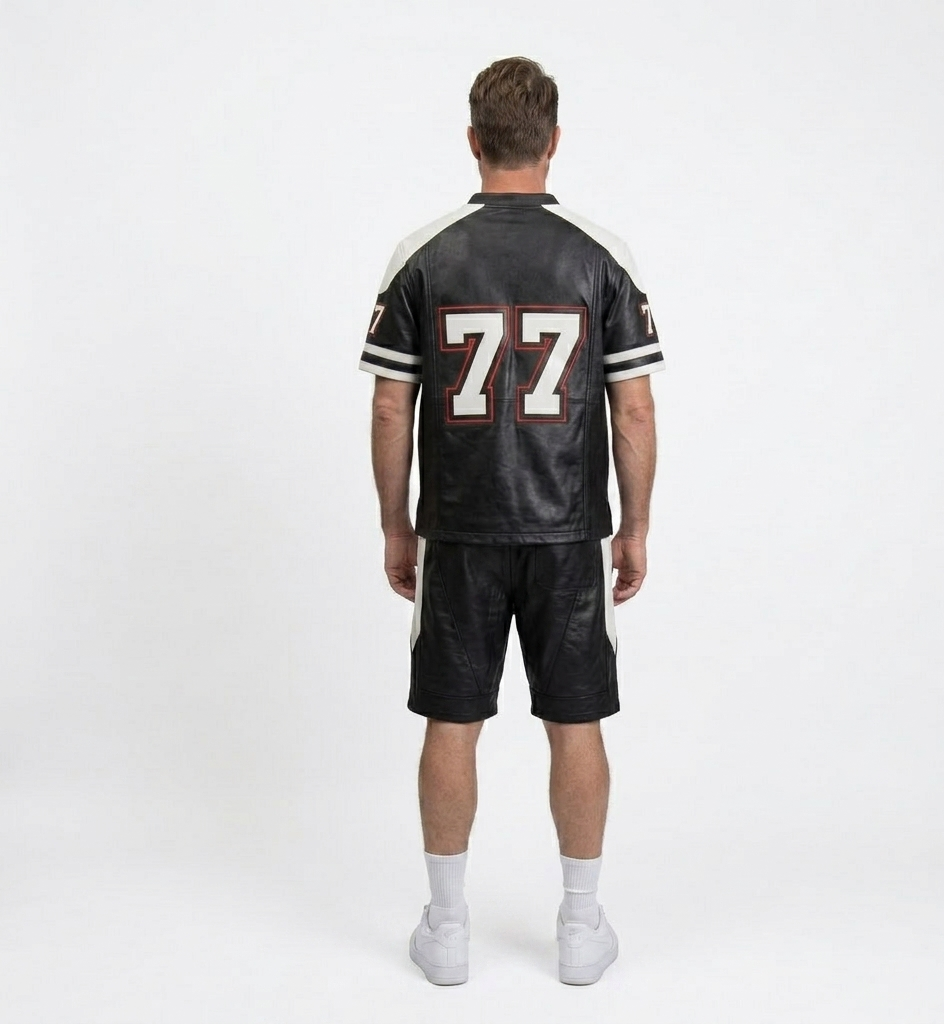Men’s Black Jersey and Shorts Set – Oversized Streetwear Outfit