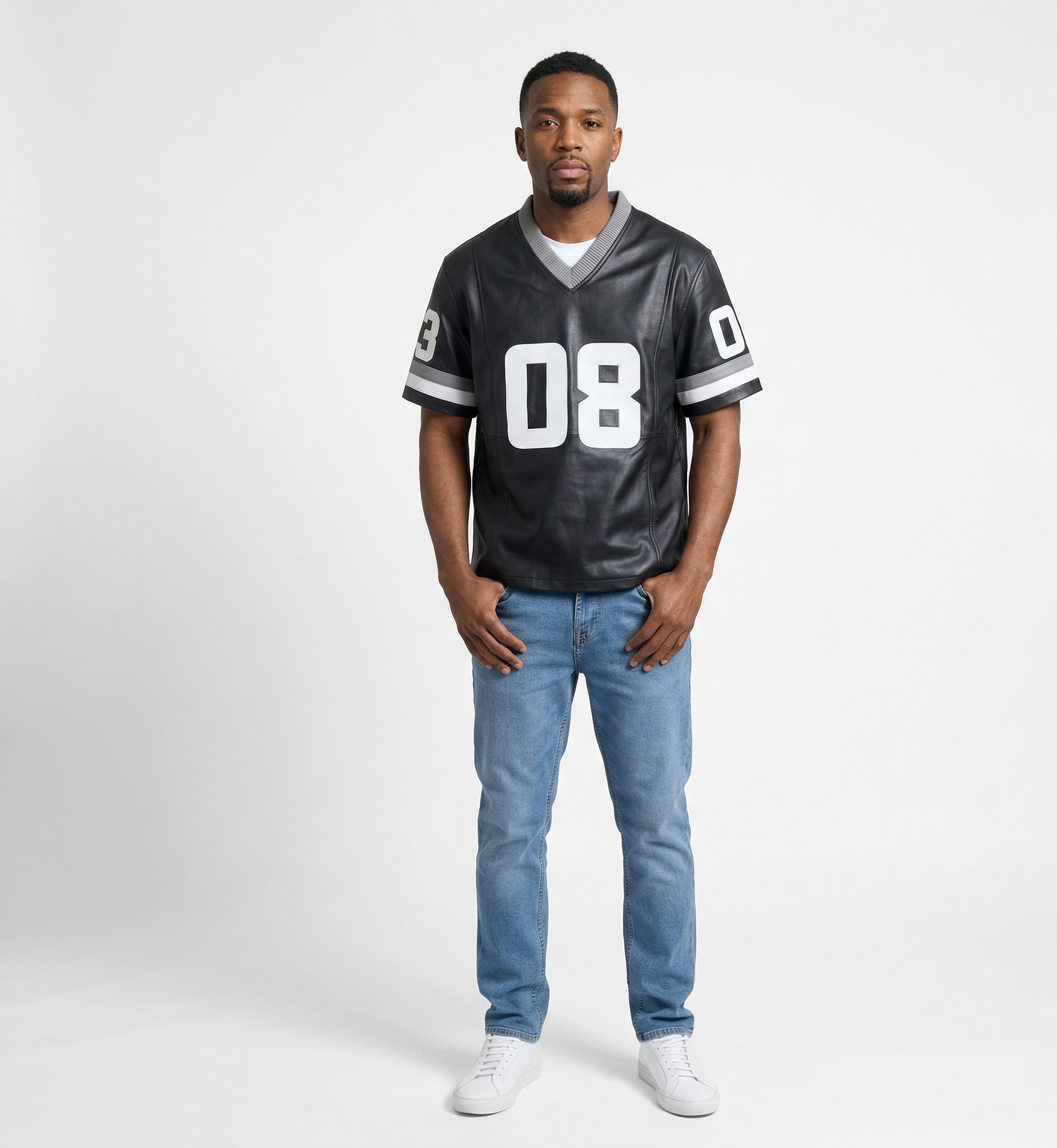 Men’s Black Sports Jersey Shirt – Casual Streetwear T-Shirt