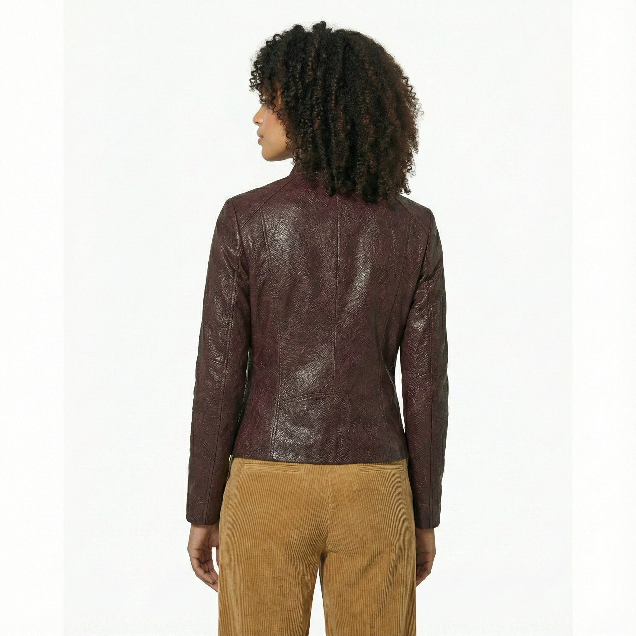 Premium Wine Leather Jacket for Women