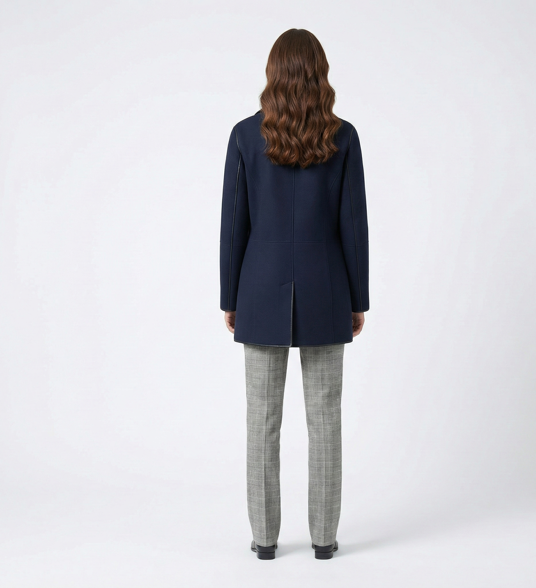 Women’s Elegant Mid-Length Wool-Style Coat