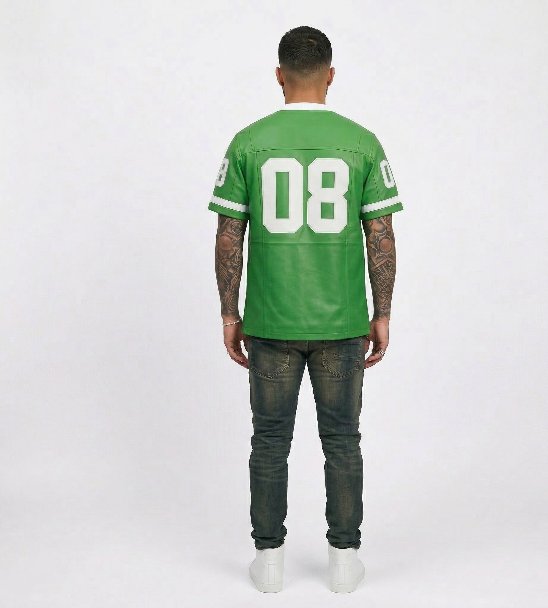 Men’s Green Sports Jersey Shirt – Casual Streetwear Tee