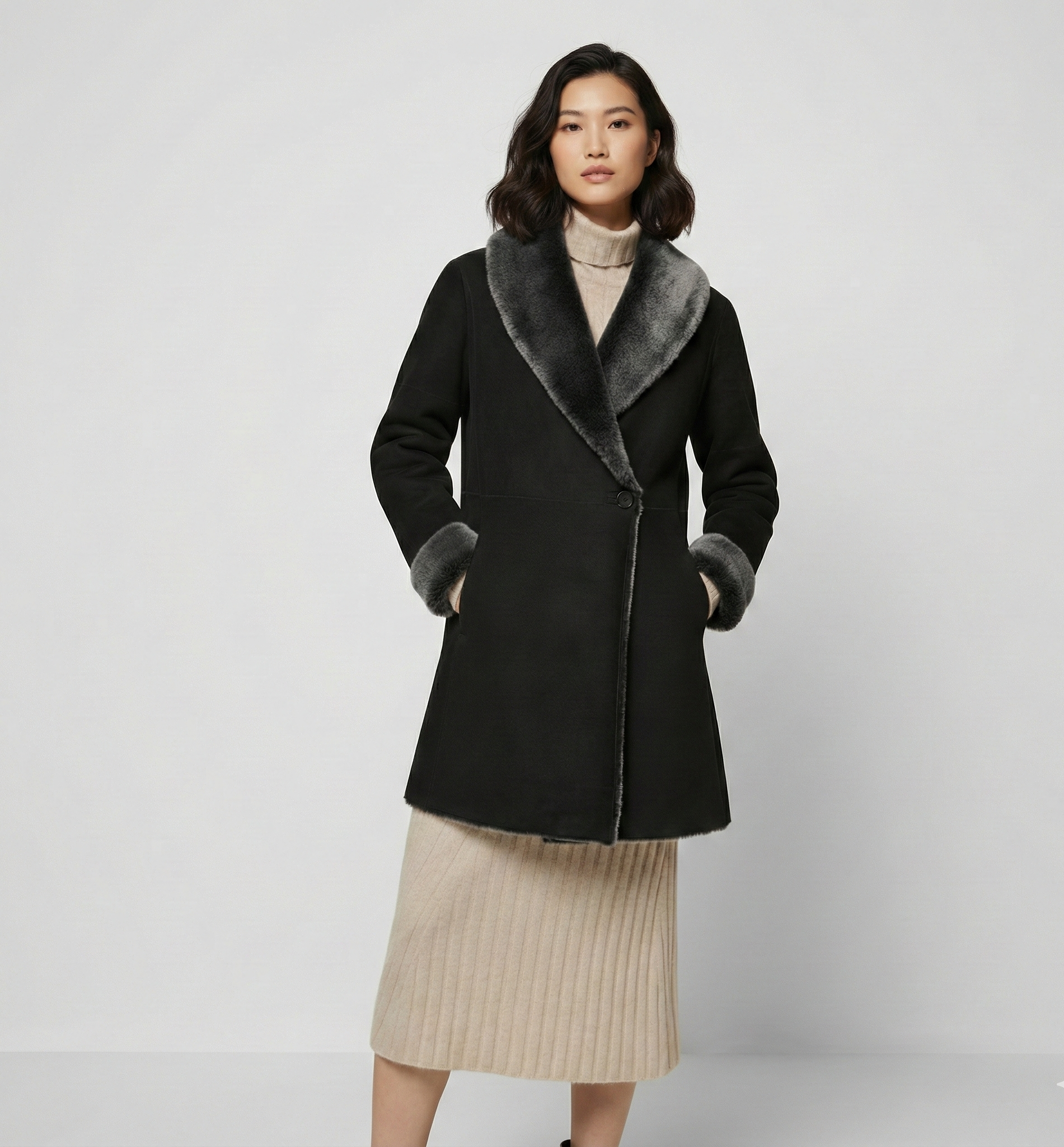 Women’s Warm Fur Collar Winter Coat