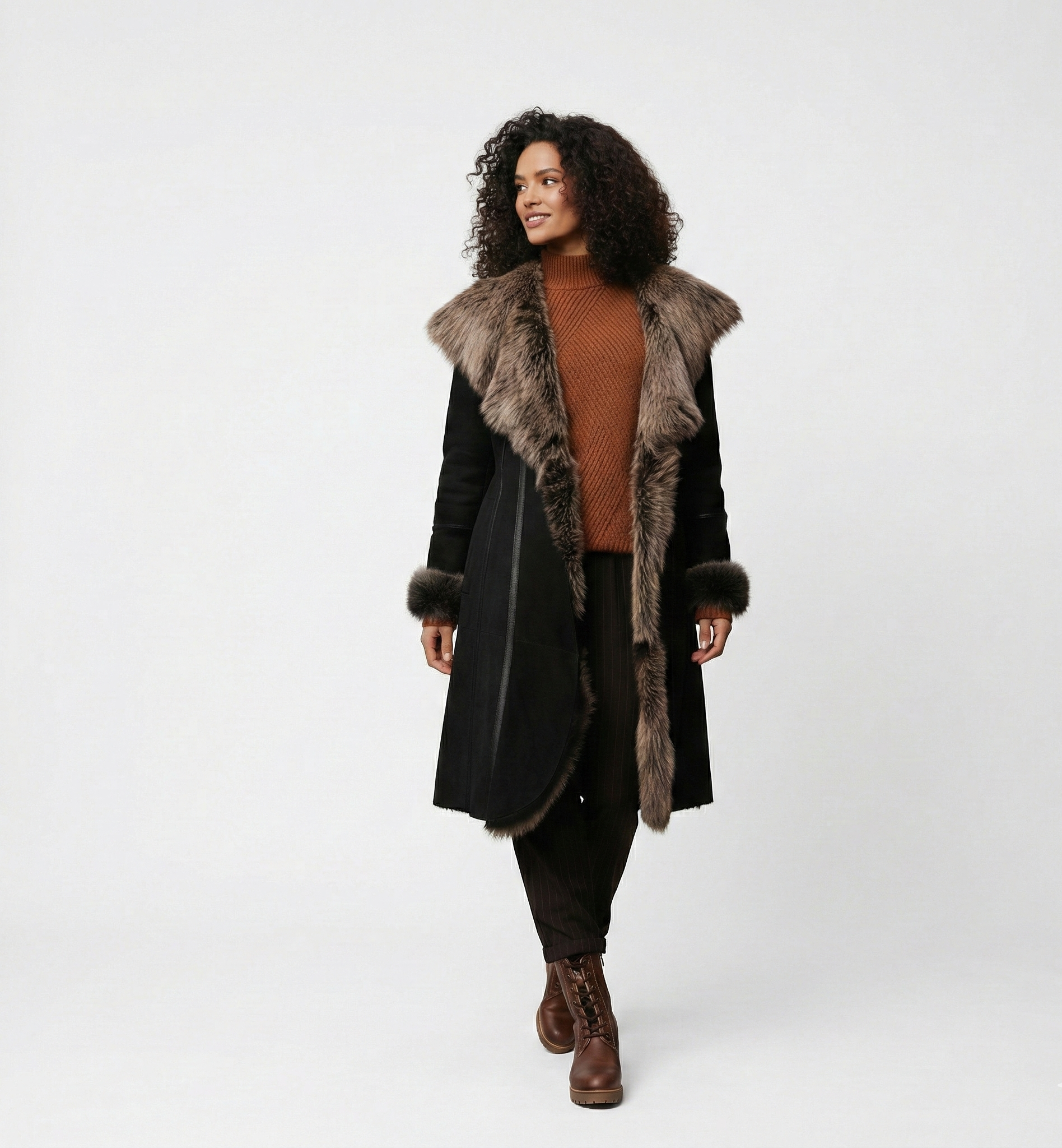 Women’s Fur Collar Mid-Long Winter Coat