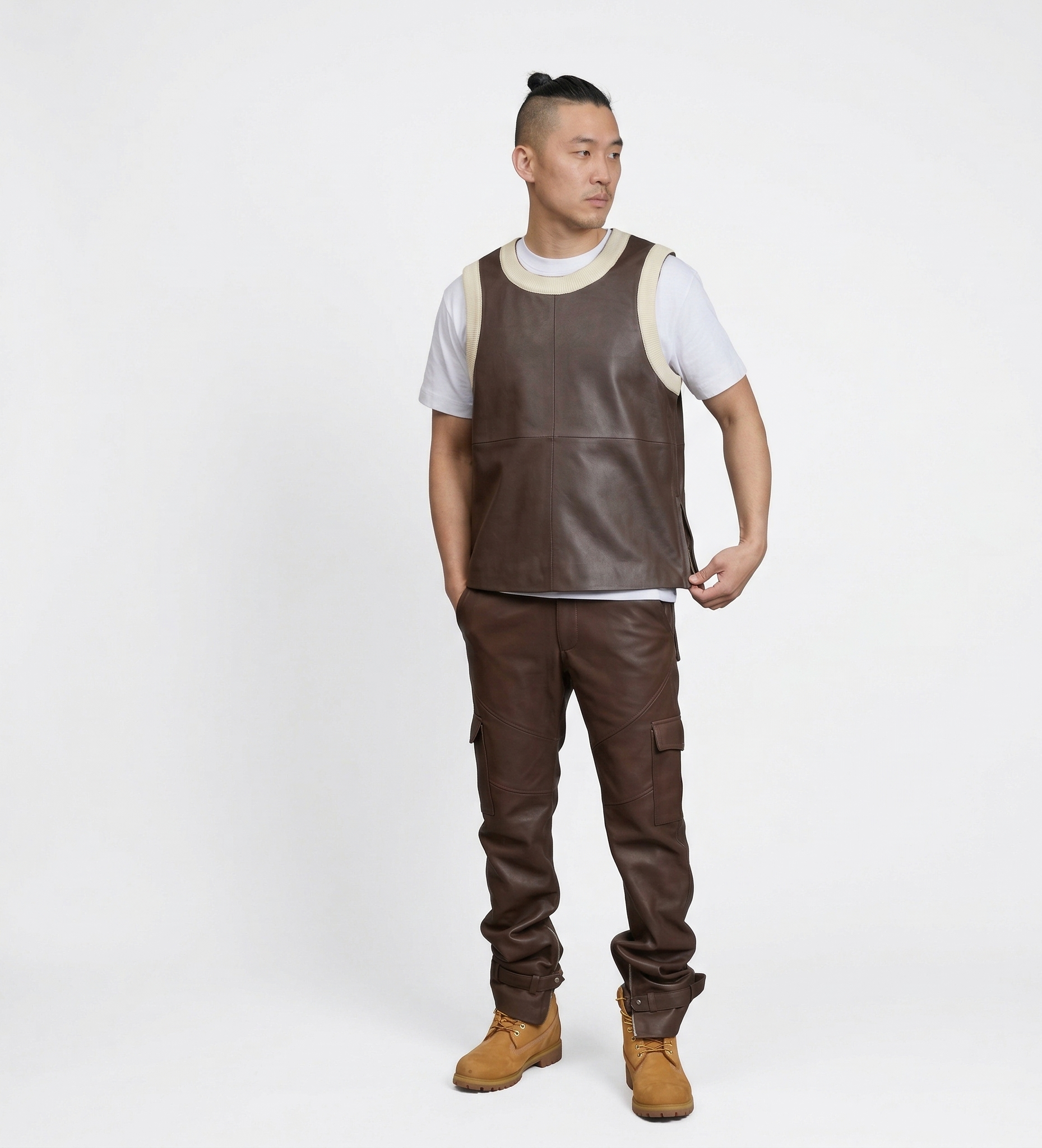 Men's Luxury Two-Piece Leather Set